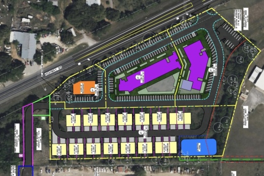 The Crossings at 95 development is a project that aims to build dozens of residential units and multiunit townhomes as well as a 4,000-square-foot restaurant. (Courtesy Paradise Engineers)