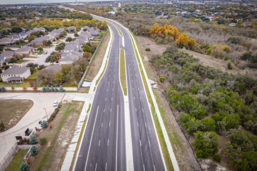 The city of Round Rock opened segments 2 and 3 of Kenney Fort Boulevard in December 2024. (Courtesy city of Round Rock)