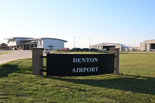 The Denton Enterprise Airport monument sign