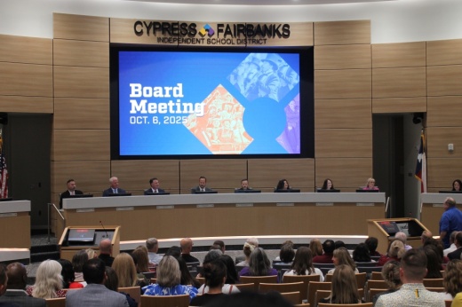 a presetation screen in an auditorium