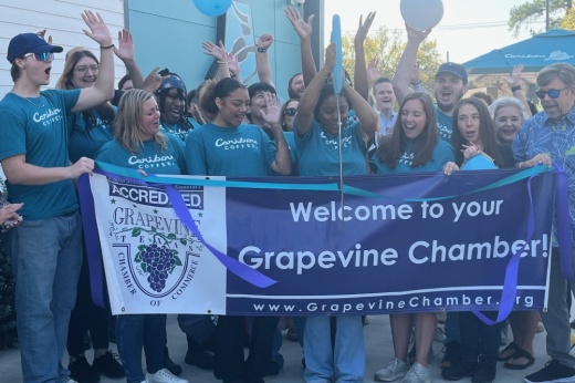 People at a ribbon cutting