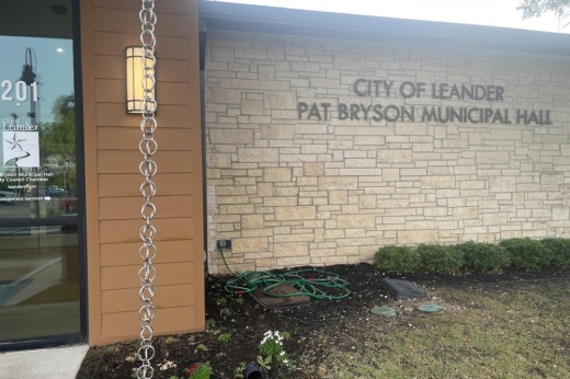 Exterior of Leander municipal hall