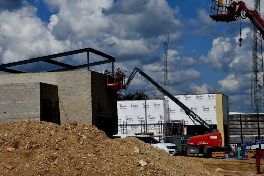 McDonald's and Club Car Wash are being constructed off of I-10 near Fair Oaks Ranch. (Jarrett Whitener/Community Impact)