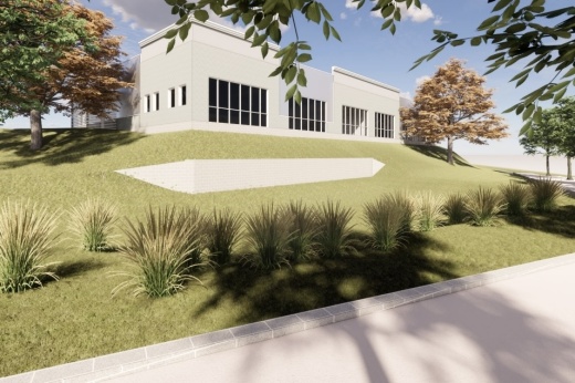 A new auto body shop will be built adjacent to Caliber Collision on FM 969 in Bastrop. (Rendering courtesy Adam Word Gates Studio)