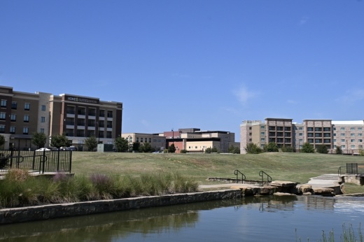 A photo of the land where the proposed Flower Mound arts center will be located.