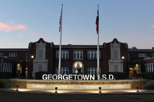 The entrance to the Georgetown ISD administration building