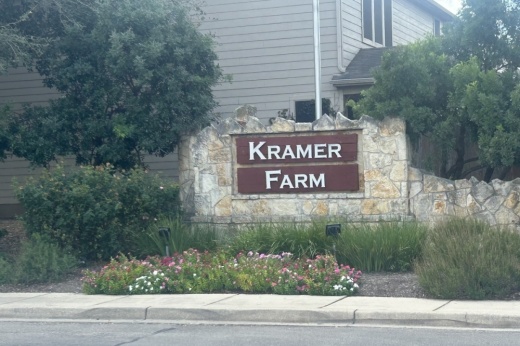 a sign that says kramer farm