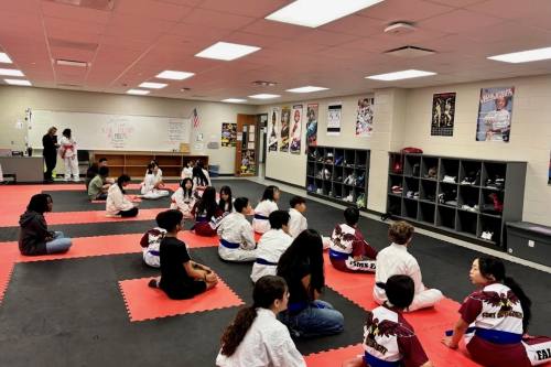 Fort Settlement Middle in Sugar Land was one of the 10 campuses to receive Kickstart program spaces for martial arts practice. (Courtesy Fort Bend ISD)
