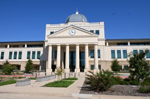 The exterior of the Denton County courthouse.