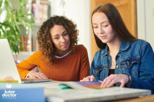 Tutor Doctor Frisco and McKinney tutor helping student prepare for SAT and ACT exams with personalized test prep program