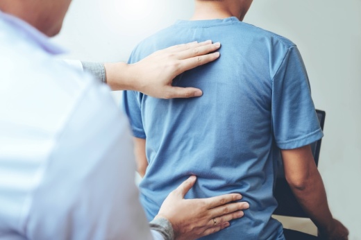 Chiropractor working on a person