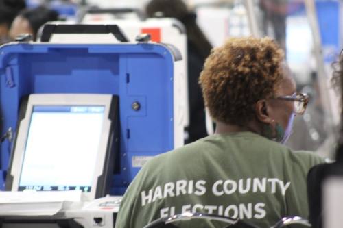 A photo of an election testing site.