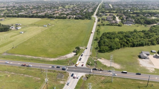 Aerial view of the intersection