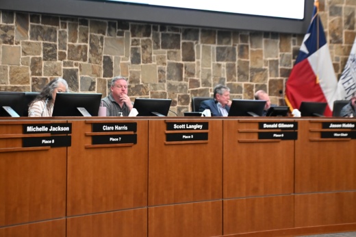 Planning and zoning commissioners deliberate a rezoning case.