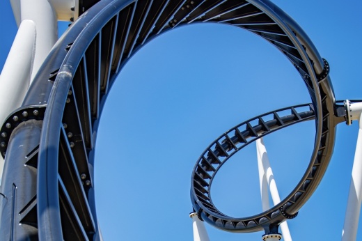 With 33 attractions planned, including the Circuit Breaking roller coaster, an amusement park is taking shape 25 miles west of Bastrop. (Courtesy Circuit of the Americas)