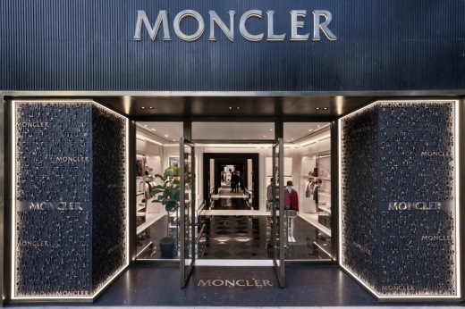 Exterior of Moncler storefront at The Domain