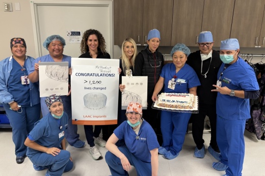 medical staff in scrubs in a group photo