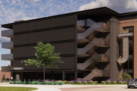 Rendering of the parking garage