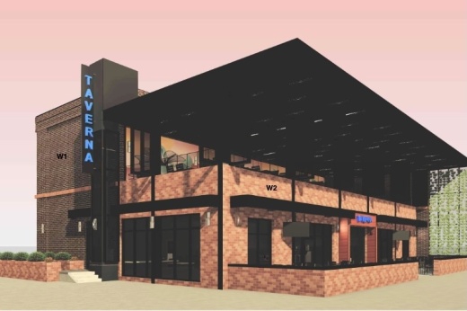 Rendering of a restaurant and bar concept