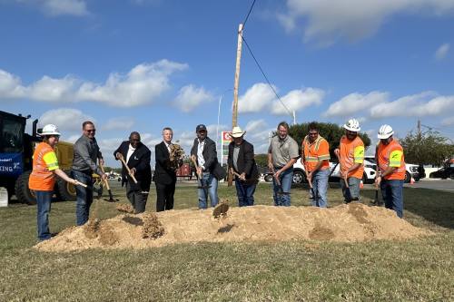 The Texas Department of Transportation broke ground on its latest project as part of the Hwy. 71 East Corridor plan. (Leslie Bradshaw/Community Impact)