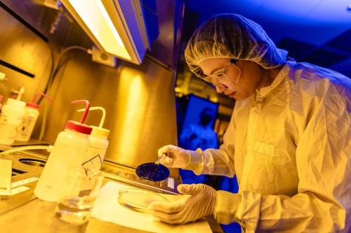 The Cleanroom Research Laboratory at UT Dallas, which features equipment for semiconductor research. (Courtesy The University of Texas at Dallas)