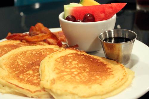 The newest and fourth location of Galaxy Cafe is the first to serve pancakes. Galaxy Cafe open June 1 but started serving pancakes June 23. Co-owner Kelly Chappell said staff members tried more than 30 pancake recipes before settling on a vanilla buttermilk recipe.
