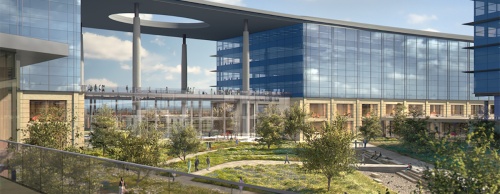 Toyota Motor North America's headquarters campus at Legacy West in Plano will be built with local and regional materials and will incorporate low-water, native plants to its landscaping.