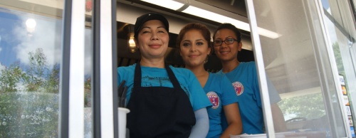 Ivori Bunthanom, left, and Ruth Musbach, right, own Thai 2 U. In April the food truck opened in Buda.