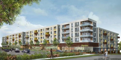 A new 300-unit apartment complex with 5,000 square feet of ground-floor retail space will open by mid-2017.