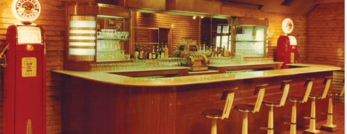 The first bar served beer from gas pumps.