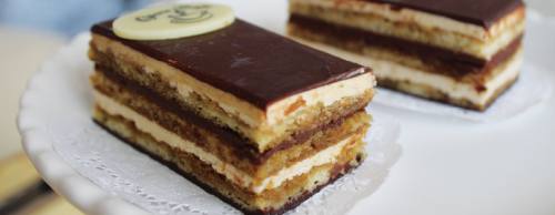 Opera Cafu00e9 and Coffeehouse is named for its signature dessert, Opera Cake.