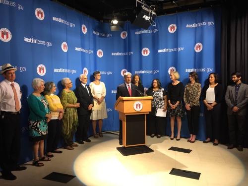 Austin City Council and representatives from Travis County entities announced a lawsuit challenge commercial property tax appraisals will be filed Aug. 24.