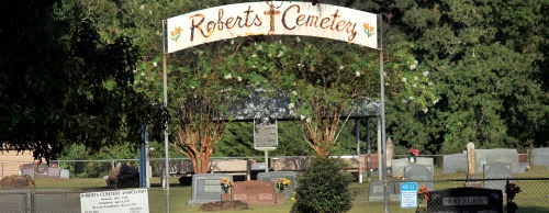 The road is named for the historic Roberts Cemetery in Hockley.