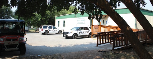 The city of Sunset Valley's Police Department operates inside a modular building.