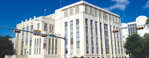The Heman Marion Sweatt Travis County Courthouse is located on Guadalupe Street in Austin.