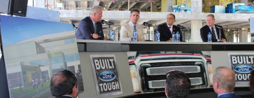 Officials announce Ford Motor Companyu2019s partnership during a Sept. 11 press conference.