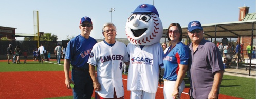 Southlake dignitaries and former Texas Rangers players attended the season opening of the Southlake Miracle League.