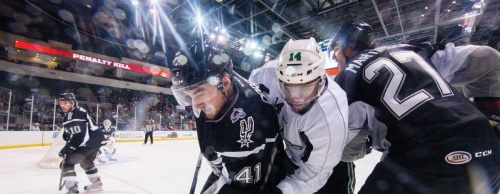 Texas Stars of the American Hockey League plays against the San Antonio Rampage in a preseason game Oct. 2. at multi-event arena Cedar Park Center, located at 2100 Avenue of the Stars, Cedar Park.
