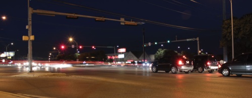 Drivers pass through the Slaughter Lane and Manchaca Road intersection Oct. 14. 