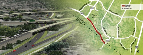 SH 45 SW, designed and to be constructed by the Central Texas Regional Mobility Authority, is four-lane toll highway that would connect Loop 1 to FM 1626 in Hays County to alleviate area traffic. The project is in environmental reassessment after the Mobility Authority made revisions during the final design phase. 