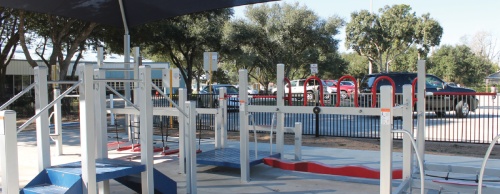 A senior citizen exercise area in Mary Jo Peckham Park in Katy was completed last spring.