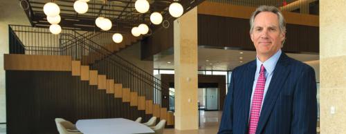 David Huffstutler, president and CEO of St. Davidu2019s HealthCare, spoke to media May 13 about the acquisition of Forest Park Medical Center Austin as part of a larger investment in the area by St. Davidu2019s.