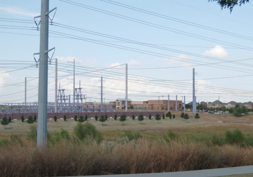 A rendering of the proposed substation on Legacy Drive in Frisco.