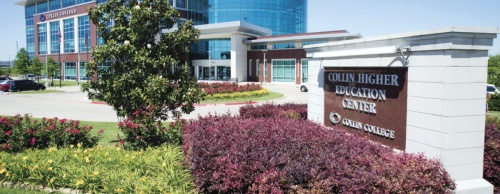 Collin Higher Education Center is a partnership among Collin College, the University of North Texas, Texas Womanu2019s University, Texas A&M University-Commerce and the University of Texas at Dallas. Students are able to take courses for credit toward bacheloru2019s, masteru2019s and doctoral degrees.