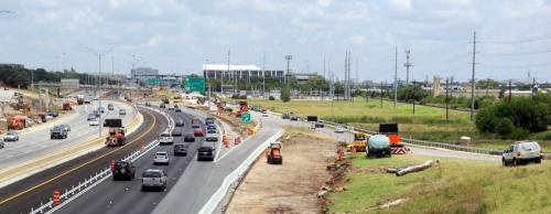 In July crews work on the Steck Avenue bypass lane that will allow drivers to avoid the intersection at MoPac on the northbound side.