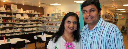 Make Expression owners Dipali (left) and Amit Parikh opened the studio in 2014.