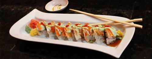 Zen Sushi & Grill offers several types of sushi rolls, including the New York Roll ($12), which typically includes salmon, yellowtail and tuna.