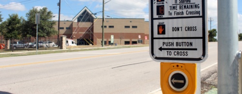 In July, the city of Austin installed a pedestrian hybrid beacon near John B. Connally High School in North Austin