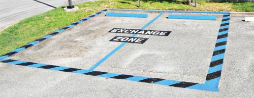 The new Safe Exchange Zone is located in the Tomball Police Department parking lot.