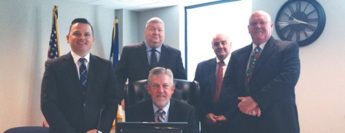 The 2016-17 Montgomery County Commissioners Court, from left: James Noack, Jim Clark, Judge Craig Doyal, Mike Meador and Charlie Riley